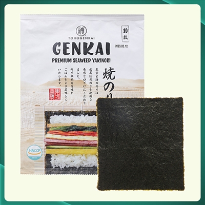 1/6 Rong biển cuộn cơm 10 lá Tohogenkai gói 22g