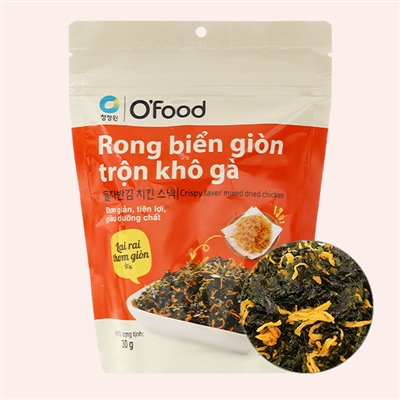 Rong biển giòn O'food trộn khô gà gói 30g